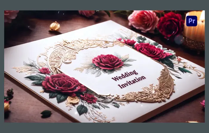 Masterful 3D Style Floral Frame Wedding Invitation Slideshow
